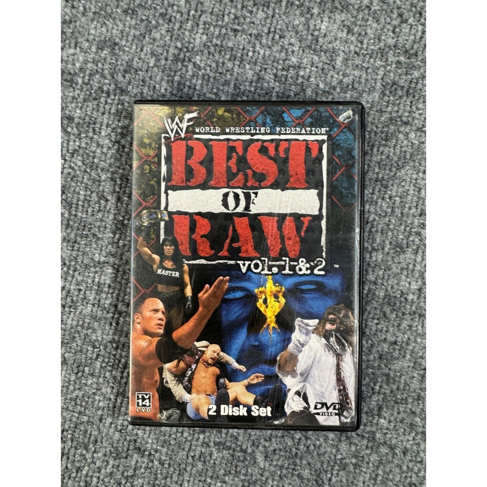 WWF: The Best of Raw Vol. 1 & Vol. 2 (DVD, 2001, 2-Disc Set) Rare WWE